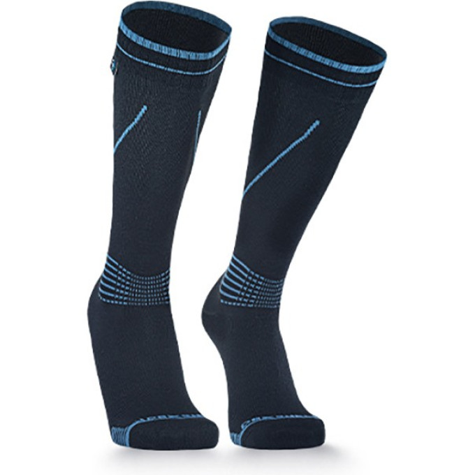Водонепроницаемые носки DEXSHELL LONGLITE SOCKS черный/синий M (39-42) DS72506JBBM